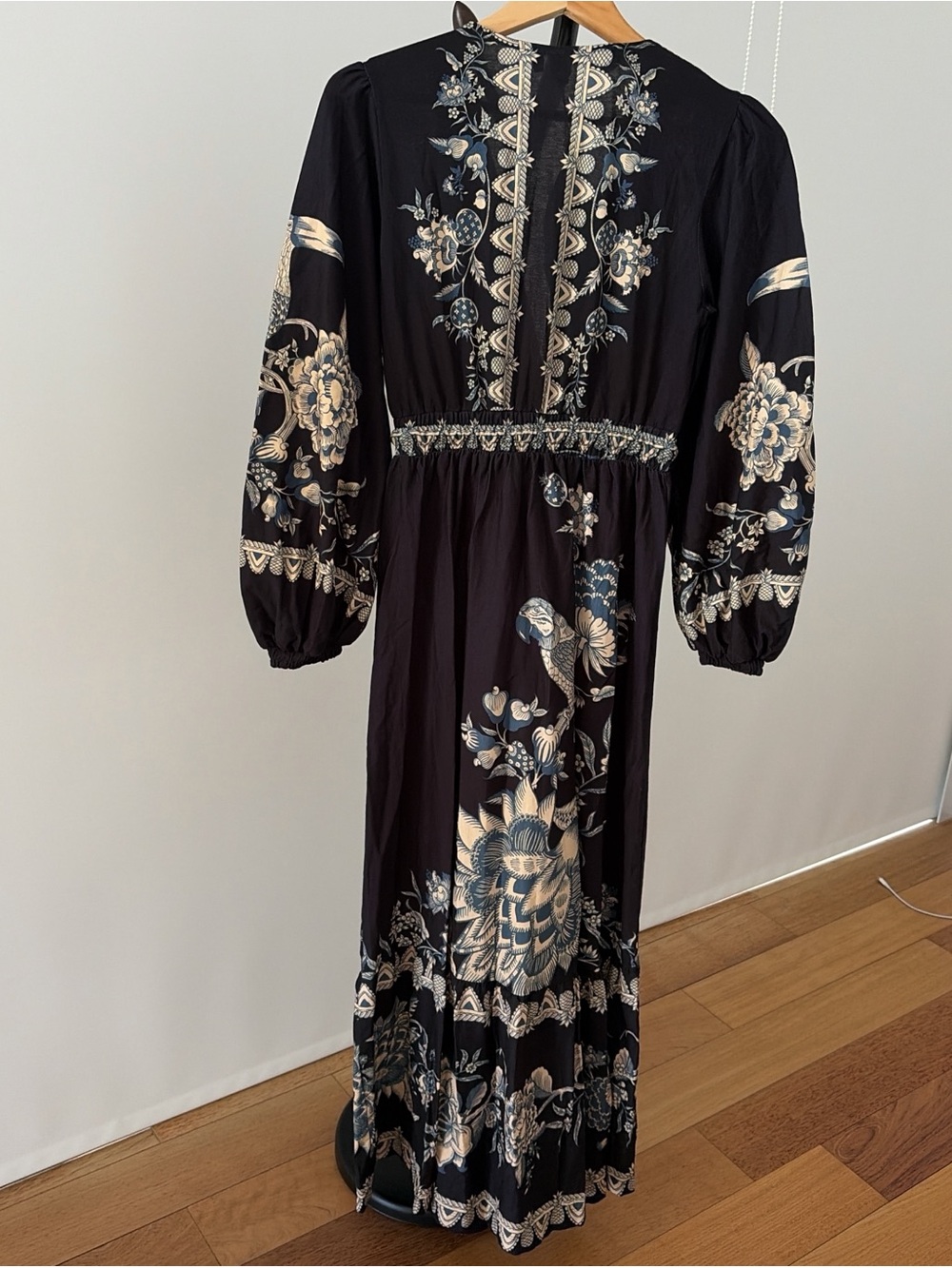 FARM Rio Boho Black Floral Embroidered Maxi Dress - Picture 2 of 7